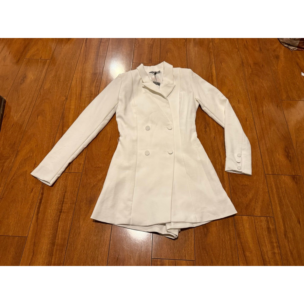 Women's CARMAR White Blazer Romper Jumpsuit Size S